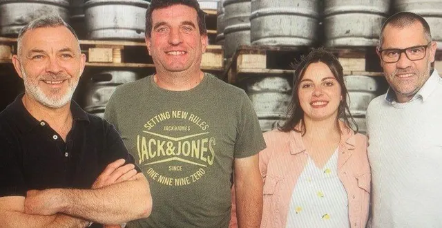 photo  vincent picault, président du comité des fêtes, yannick rigault, coprésident du trou normand ; léa fougeray, coprésidente du handball-club et alexandrele barron, responsable de la fête pour le handball-club.  &copy;  fournie par les organisateurs 