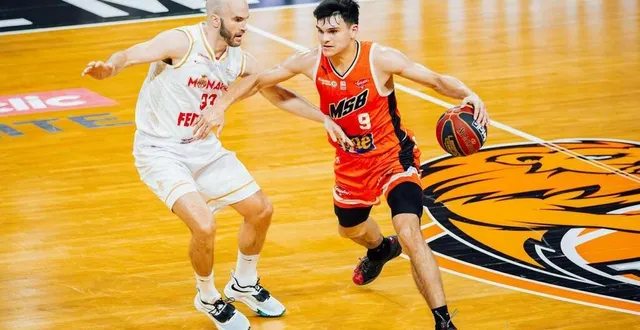 photo  ici lors du match 2 des playoffs d’elite face à monaco, léopold delaunay s’est fait remarquer lors de sa campagne de summer league, disputé sous le maillot des golden states warriors.  &copy;  dominique breugnot 