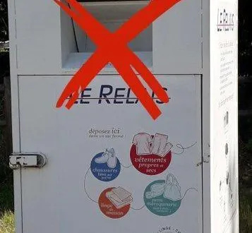 photo  la collecte des textiles est provisoirement à l’arrêt.  &copy;  syndicat mixte 