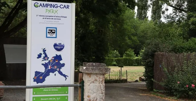 photo  le camping-car park s’est implanté à avoise, sur le terrain de l’ancien camping vintage « l’œil dans le rétro », fermé en 2024.  &copy;  ouest-france 
