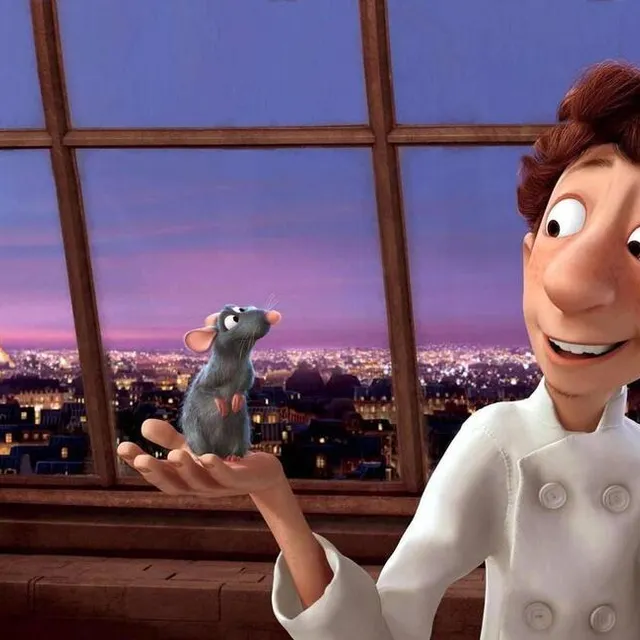 photo « ratatouille », un film où un rat parvient à devenir un cuisinier expert en gastronomie française.  ©  2007 disney / pixar