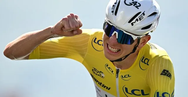 photo  tadej pogacar (uae team emirates) a conforté son maillot jaune dans cette dernière étape pyrénéenne.  &copy;  loic venance / afp 