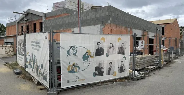 photo  à sablé-sur-sarthe, les travaux de la future résidence inclusive nous-mêmes avancent.  &copy;  le maine libre 