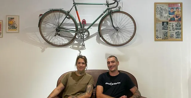 photo  éléonore pierre et matthieu gretasac au hangar à léo, qui ouvre le 4 août 2025  &copy;  le maine libre 
