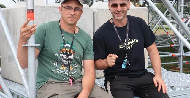 photo  anthony dumaine et denis masson sont les organisateurs de l’eskape festival à montilly-sur-noireau.  &copy;  ouest-france 