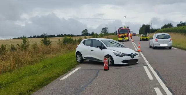 photo  un accident de la route s’est produit sur la d958, à la sortie d’argentan, ce mercredi 23 juillet 2025.  &copy;  ouest-france 