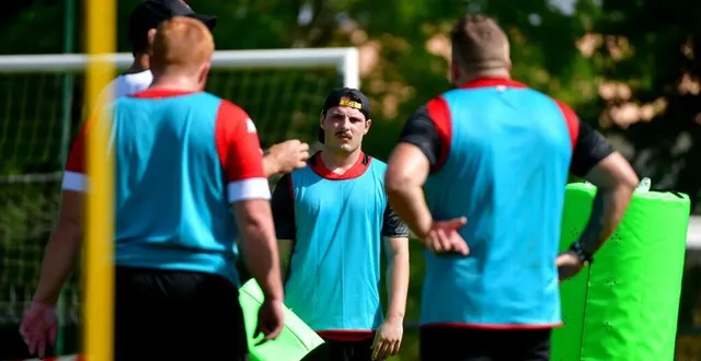 photo  mathis brunet, ici lors de la reprise de l’entraînement, continue de prendre ses marques dans son nouveau club.  &copy;  co - marie delage 