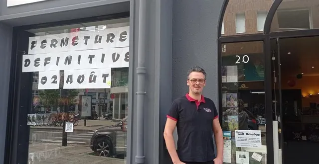 photo  guillaume thébert ferme le magasin créé il y a 7 ans.  &copy;  ouest-france 