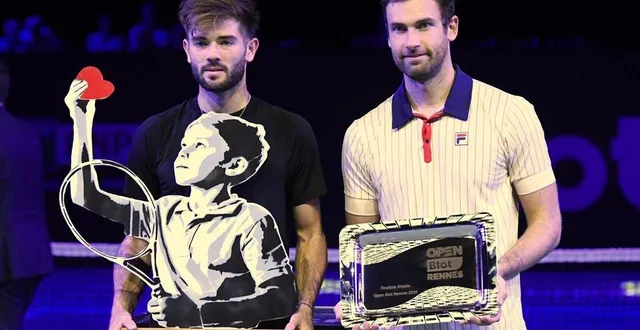 photo  jacob fearnley (à gauche) avait remporté l’édition 2024 de l’open de rennes face à quentin halys (à droite).  &copy;  jocelyne régent 