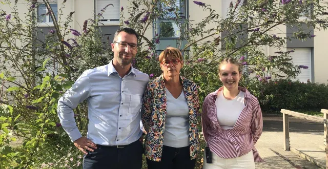 photo  gérald julie, directeur financier, et nathalie martin, directrice générale de l’association, ainsi que julie roullois, adjointe de direction de l’ehpad du sacré-cœur à athis-val-de-rouvre.  &copy;  ouest-france 