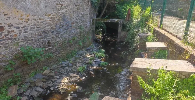 photo  le barrage de la digue entièrement abaissé ne laisse passer qu’un filet d’eau. les jardiniers ne demandent qu’une planche de 30 cm pour retenir un peu d’eau de l’erdre.  &copy;  ouest-france 