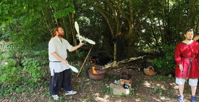 photo  des animations médiévales ont été proposées toute la journée à la ferme d’apolline.  &copy;  ouest-france 