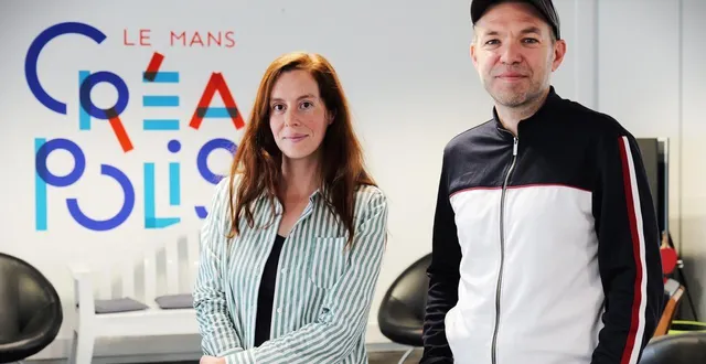 photo  hortense girard, chargée de l’accueil des tournages, et julien sénéchal, coprésident de la cité du film au mans.  &copy;  ouest-france 