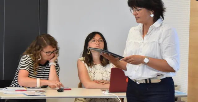photo  sylvie charpentier et son équipe ont présenté le programme durant la réunion avec les partenaires.  &copy;  le maine libre 
