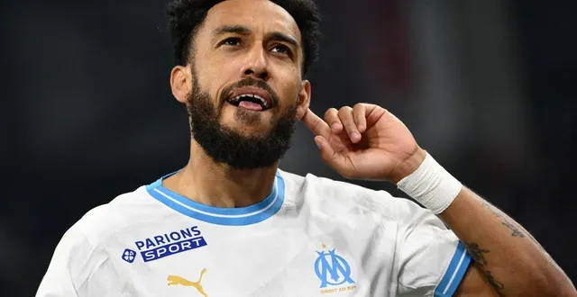photo pierre-emerick aubameyang est officiellement de retour à l’om, jeudi 31 juillet 2025. © christophe simon / afp