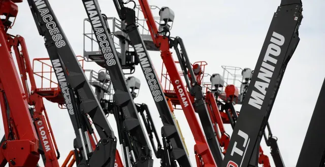 photo  manitou espère profiter de la « baisse des taux d’intérêt et de l’inflation » au deuxième semestre, particulièrement en europe.  &copy;  ouest france 