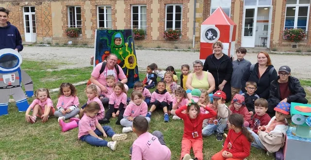 photo  mercredi, au bois-de-la-pierre, 237 enfants des centres de loisirs du pays de l’aigle, ont participé à la journée inter-centres.  &copy;  ouest-france 