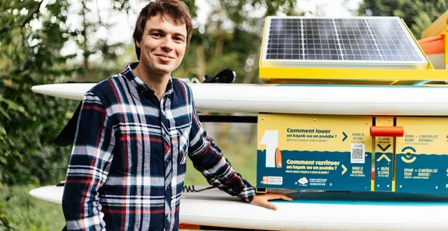 photo  nicolas roche est le fondateur de playa rent, une entreprise proposant des bornes de location de canoës et de paddle en libre-service.  &copy;  ouest-france 