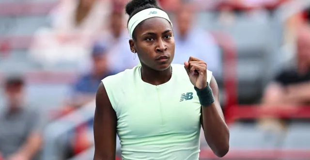photo  coco gauff s’est imposée face à veronika kudermetova au masters 1000 de montreal.  ©  minas panagiotakis / afp 