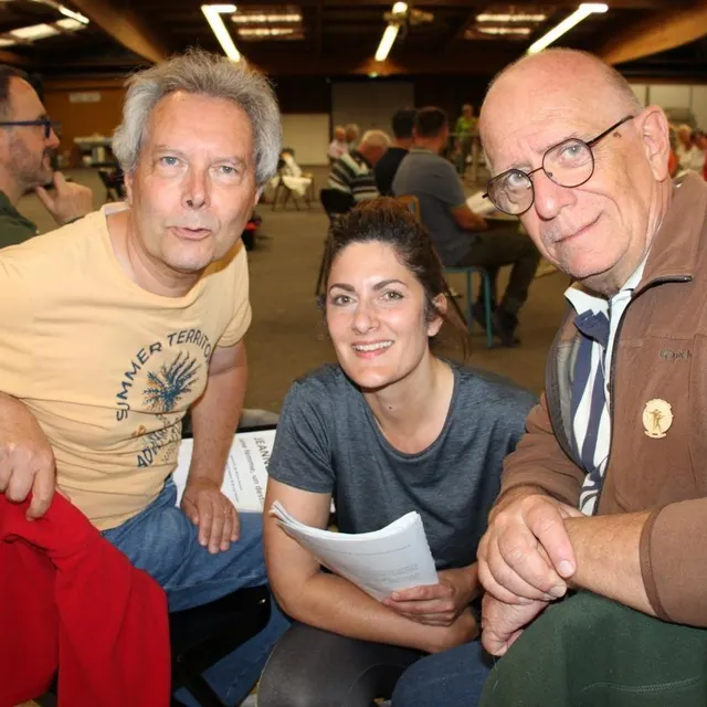 photo thierry priem, fanny schmitt et joël olivié, de la pièce « jeanne d’arc », vivent une aventure exceptionnelle.  ©  ouest-france