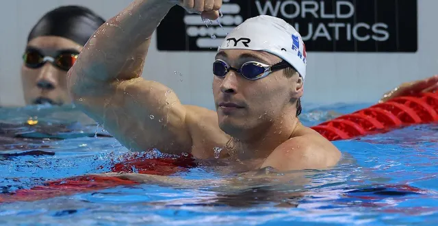photo comme en 2023, maxime grousset peut-il décrocher la médaille d’or sur le 100 m papillon ? © sarah stier / afp
