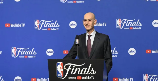 photo le commissionnaire de la nba adam silver aurait rencontré des représentants du psg et du real madrid en milieu de semaine à paris pour poursuivre des négociations sur la création d’une future ligue européenne. © david dow / getty images via afp