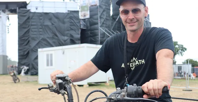 photo  denis masson, coorganisateur de l’eskape festival à montilly-sur-noireau, dans l’orne.  &copy;  ouest-france 