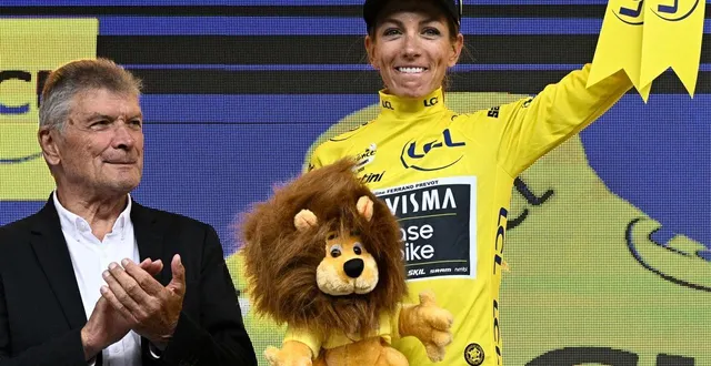 photo pauline ferrand-prévot remporte le tour de france femmes 2025, à châtel, le 3 août 2025. © julien de rosa/ afp