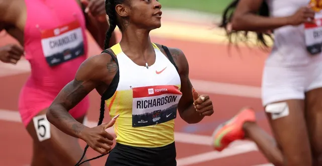 photo sha’carri richardson après le 100 m des sélections américaines, le 31 juillet 2025 à eugene en oregon. © christian petersen / getty images via afp