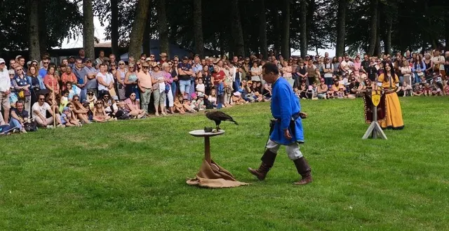 photo  le spectacle de fauconnerie a attiré la foule.  &copy;  le maine libre 