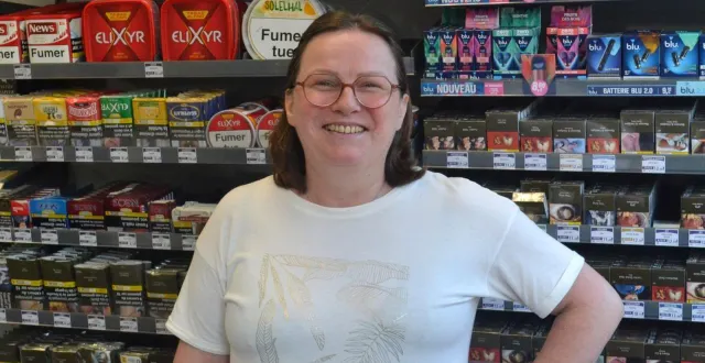 photo précigné. le tabac journaux dans ses nouveaux locaux  &copy;  le maine libre 