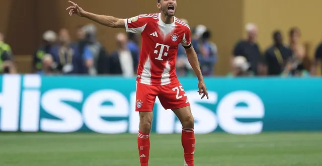 photo  thomas muller lors de son dernier match avec le bayern munich face au paris saint-germain lors de la coupe du monde des clubs à atlanta, le 5 juillet 2025.  ©  kevin c. cox / afp 