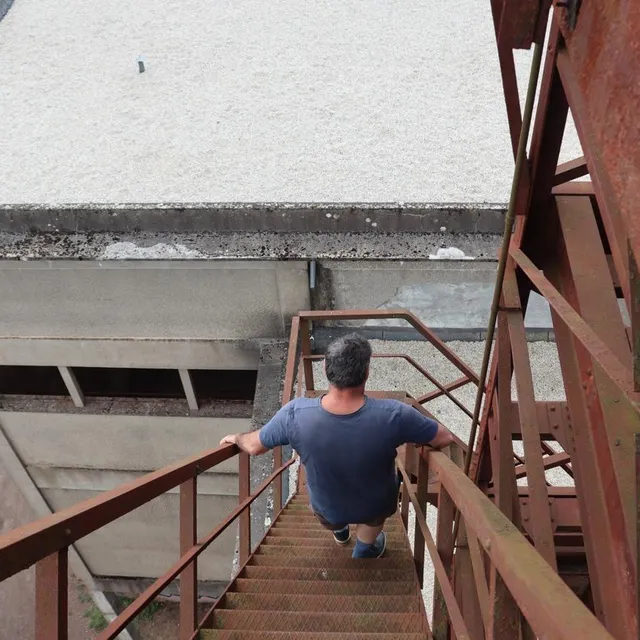 photo le sommet du chevalement de la mine de saint-clair-de-halouze, dans l’orne, est à près de 40 mètres de hauteur.  ©  ouest-france