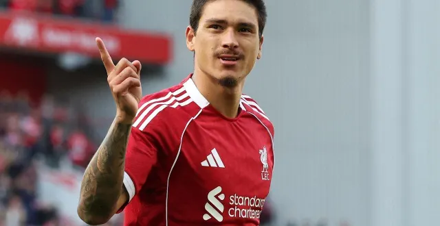 photo darwin nunez aurait donc disputé son dernier match à anfield, en ce lundi 4 août 2025, contre l’athletic bilbao © darren staples / afp