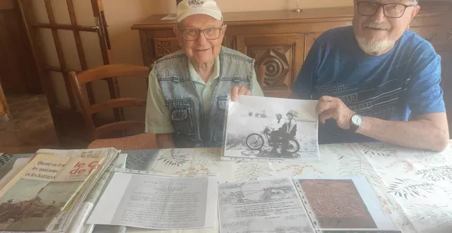 photo  yves et alain robert, les deux frères qui, avec alain chevillard, ont lancé l’idée de la fête des moissons. le 10 août 2025, on en fêtera la 50e édition.  &copy;  ouest-france 