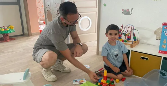 photo  edënn et son papa mickaël inacio mateus attendent de nombreux petits copains.  &copy;  ouest-france 