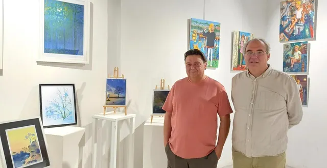 photo  saint nalg prend des photos qu’il transforme en paysages oniriques avec une appli. françois gerzé peint à l’huile des scènes énigmatiques.  &copy;  ouest-france 