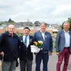 photo  de la gauche yves-jeanne, président du souvenir français ; robert monnier, trésorier de l’unc ; et claude lefèvre, le président ; josé collado, conseiller départemental ; michel leroyer, maire ; et martial serey, représentant les anciens d’indochine. 