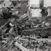 photo  dans le secteur de chambois (orne), à la fin août 1944, les carcasses des engins militaires allemands attestent de la violence des combats lors de la fermeture de la poche. 