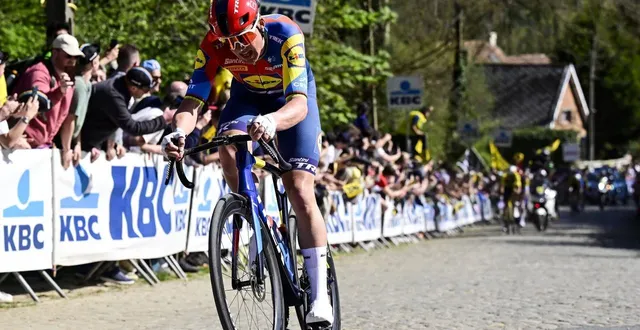 photo le danois mads pedersen a signé sa 10e victoire de la saison. © dirk weam / afp