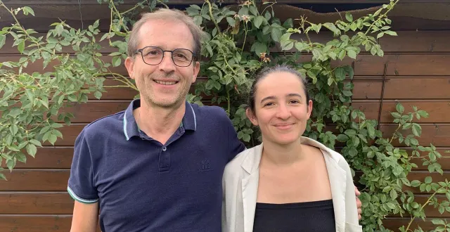 photo  sarah, au côté de son père jacky, tous deux en mouvement contre le cancer.  &copy;  ouest-france 