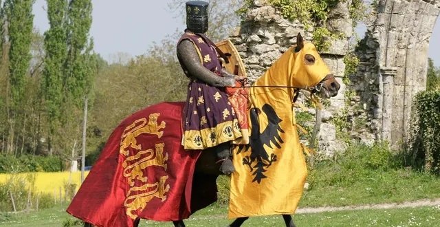 photo  on pourra croiser des chevaliers du moyen âge au manoir de la cour, à asnières-sur-vègre, samedi 16 et dimanche 17 août 2025.  &copy;  philippe ledru 
