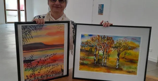 photo  exprimer des émotions, des sensations et une subjectivité artistique, c’est ce que propose sonia vérité dans son exposition de tableaux inspirée du fauvisme en salle eip.  &copy;  co 