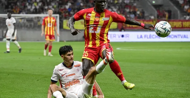 photo  dame gueye a inscrit le seul but manceau de la soirée.  &copy;  vincent michel / ouest-france 