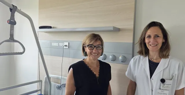 photo  sandrine chauvel, directrice des soins au groupement hospitalier de territoire les collines de normandie, et séverine marin, cadre supérieur à l’hôpital de flers.  &copy;  julie jourdiere / ght les collines de normandie 