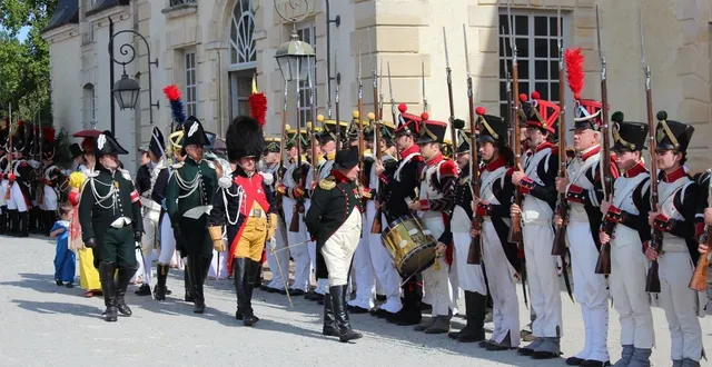 photo  revue des troupes, à médavy, dans l’orne, par des reconstituteurs, samedi 23 août 2025.  &copy;  ouest-france 