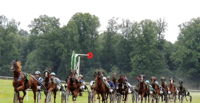 photo  sept courses de trot ce dimanche 24 août 2025 à vibraye.  &copy;  archives le maine libre 