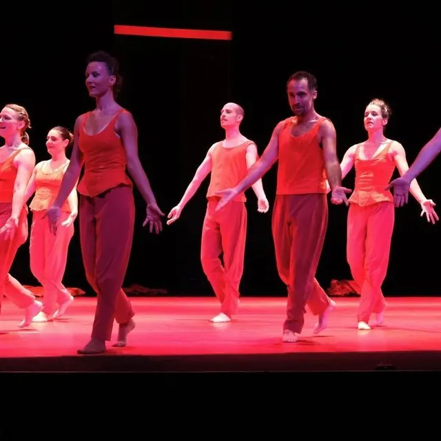 photo les danseurs de la compagnie fêtes galantes sur la scène joël-le theule, lors de la soirée d’ouverture du festival, mercredi.  ©  ouest-france