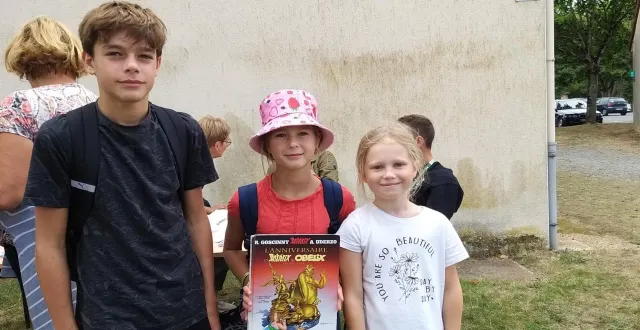 photo  elio, hanaé et marie sont arrivés deuxième.  &copy;  ouest-france 