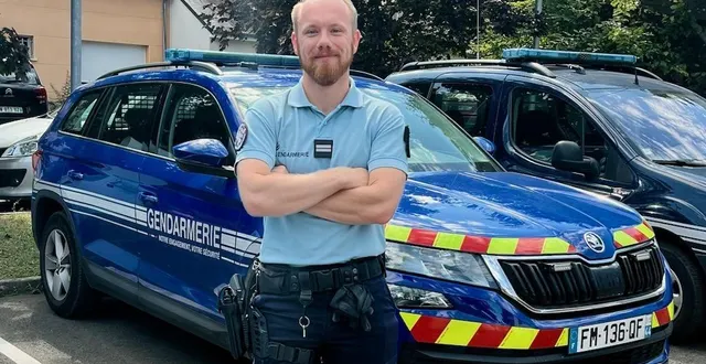 photo  le lieutenant matthieu pacholski, nouveau commandant de la brigade de gendarmerie de saint-mars-la-brière (sarthe).  &copy;  matthieu pacholski 